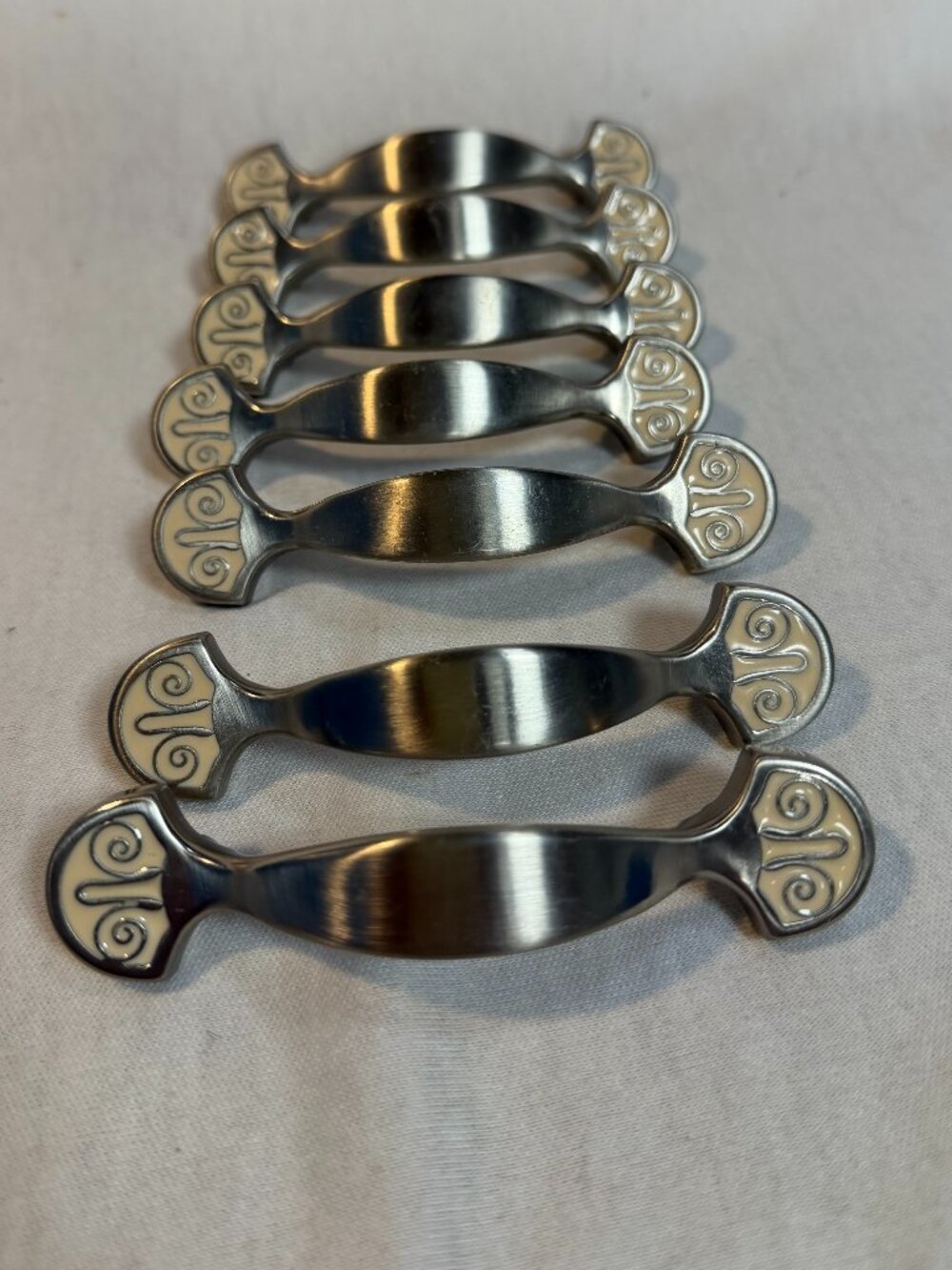 Liberty Vintage Cabinet Pulls 3 Inch Satin Nickel Nautical Drawer Handle Set of